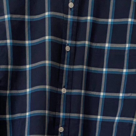 Men's J. Crew Button Down Shirt - Blue & Light Blue Plaid - Size Large - Picture 2 of 2